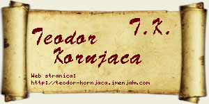 Teodor Kornjača vizit kartica